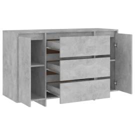 Servantă cu 3 sertare, gri beton, 120x41x75 cm, pal, 7 image