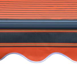 Copertină retractabilă manual, led, portocaliu/maro, 400x300 cm, 7 image