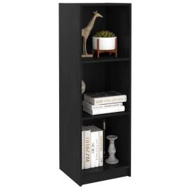 Bibliotecă/separator cameră negru, 36x33x110 cm, lemn masiv pin, 4 image