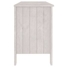 Birou, alb, 113x50x75 cm, lemn masiv de pin, 6 image