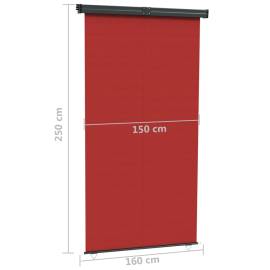 Copertină laterală de balcon, roșu, 160x250 cm, 11 image