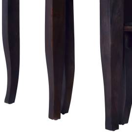 Mese laterale stivuibile, 3 buc., negru, lemn masiv de mahon, 7 image