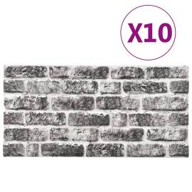 Panouri de perete 3d, model cărămidă, gri închis, 10 buc., eps, 2 image