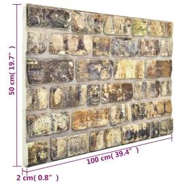 Panouri de perete 3d, model cărămidă, multicolor, 10 buc., eps, 8 image