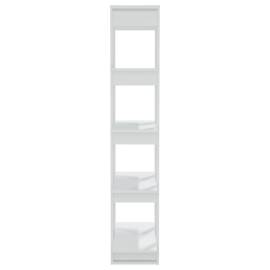 Bibliotecă/separator cameră, alb, 80x30x160 cm, pal, 6 image