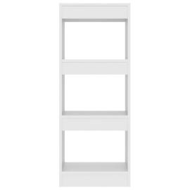 Bibliotecă/separator cameră, alb, 40x30x103 cm, pal, 5 image