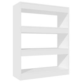 Bibliotecă/separator cameră, alb, 80x30x103 cm, lemn compozit, 2 image