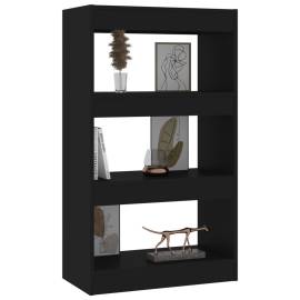 Bibliotecă/separator cameră, negru, 60x30x103 cm, pal, 4 image