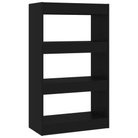 Bibliotecă/separator cameră, negru, 60x30x103 cm, pal, 2 image