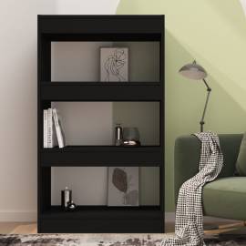 Bibliotecă/separator cameră, negru, 60x30x103 cm, pal, 3 image