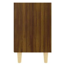 Noptieră cu picioare din lemn masiv, stejar maro, 40x30x50 cm, 5 image