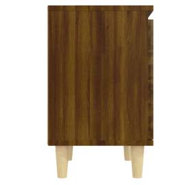 Noptieră cu picioare din lemn masiv, stejar maro, 40x30x50 cm, 6 image