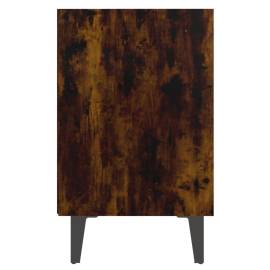 Noptiere picioare din metal, 2 buc., stejar afumat, 40x30x50 cm, 6 image