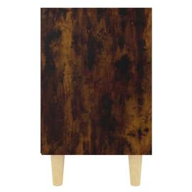 Noptiere picioare lemn masiv 2 buc., stejar afumat, 40x30x50 cm, 6 image