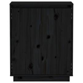 Servantă, negru, 60x34x75 cm, lemn masiv de pin, 6 image