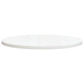 Blat de masă, alb, Ø70x2,5 cm, lemn masiv de pin, 2 image