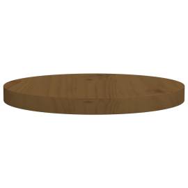 Blat de masă, maro, Ø30x2,5 cm, lemn masiv de pin, 2 image