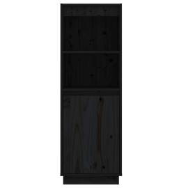 Dulap înalt, negru, 37x34x110 cm, lemn masiv de pin, 5 image