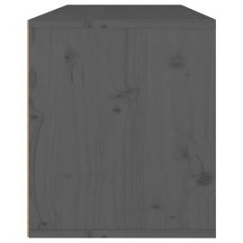 Dulap de perete, gri, 80x30x35 cm, lemn masiv de pin, 5 image