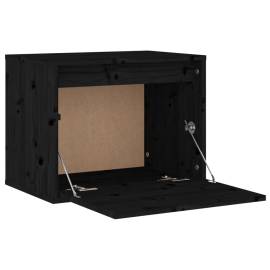 Dulap de perete, negru, 45x30x35 cm, lemn masiv de pin, 7 image