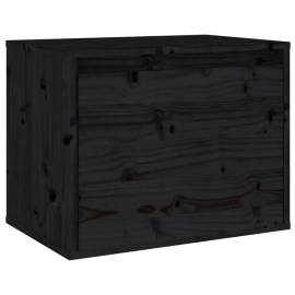 Dulap de perete, negru, 45x30x35 cm, lemn masiv de pin, 2 image