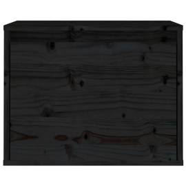 Dulap de perete, negru, 45x30x35 cm, lemn masiv de pin, 5 image