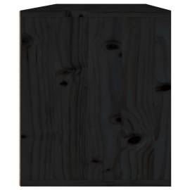 Dulapuri de perete, 2 buc., negru, 45x30x35 cm, lemn masiv pin, 7 image