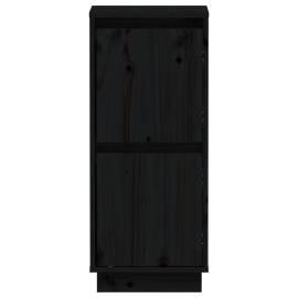 Servantă, negru, 31,5x34x75 cm, lemn masiv de pin, 5 image