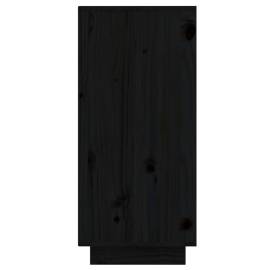 Servantă, negru, 60x34x75 cm, lemn masiv de pin, 7 image