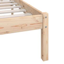 Cadru de pat, 100x200 cm, lemn masiv de pin, 7 image