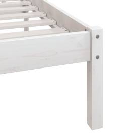 Cadru de pat uk mic dublu, alb, 120x190 cm, lemn masiv de pin, 7 image
