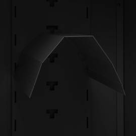 Dulap pentru șa, negru, 53x53x105 cm, oțel, 6 image