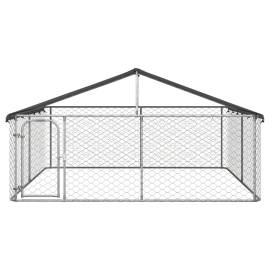 Padoc de exterior pentru câini, cu acoperiș, 300x300x150cm, 2 image