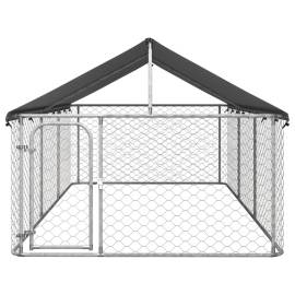 Padoc de exterior pentru câini, cu acoperiș, 400x200x150 cm, 2 image