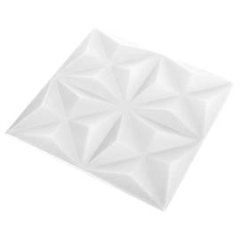 150914  3d wall panels 48 pcs 50x50 cm origami white 12 m², 3 image