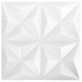 150914  3d wall panels 48 pcs 50x50 cm origami white 12 m², 5 image