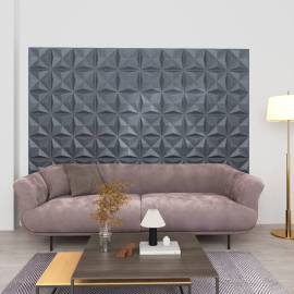 Panouri de perete 3d, 48 buc., gri origami, 50x50 cm, 12 m²