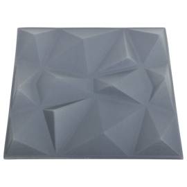 Panouri de perete 3d, 48 buc, gri diamant, 50x50 cm, 4 image