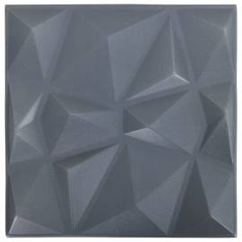Panouri de perete 3d, 48 buc, gri diamant, 50x50 cm, 5 image