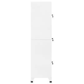Dulap de vestiar, alb, 38x45x180 cm, oțel, 4 image