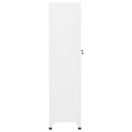 Dulap de vestiar, alb, 38x45x180 cm, oțel, 5 image