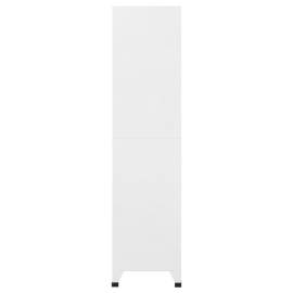 Dulap de vestiar, alb, 90x40x180 cm, oțel, 4 image