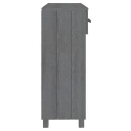 Măsuţă consolă, gri închis, 90x35x90 cm, lemn masiv de pin, 6 image