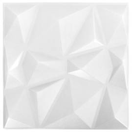 Panouri de perete 3d, 12 buc., 50x50 cm, alb diamant, 3 m², 5 image