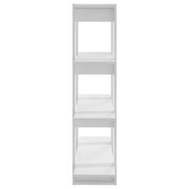 Bibliotecă/separator cameră, alb, 100x30x123,5 cm, 6 image