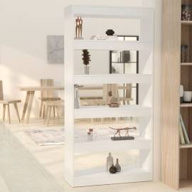 Bibliotecă/separator cameră, alb, 80x30x166 cm, pal
