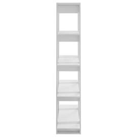 Bibliotecă/separator cameră, alb extralucios, 100x30x160 cm, 6 image