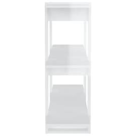 Bibliotecă/separator cameră, alb extralucios, 100x30x87 cm, 6 image