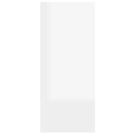 Bibliotecă/separator cameră, alb extralucios, 60x30x72 cm, 6 image