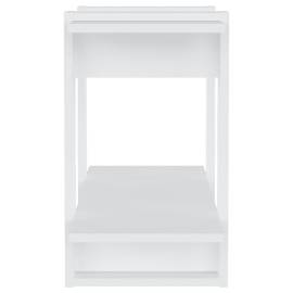 Bibliotecă/separator cameră, alb extralucios, 80x30x51 cm, 6 image